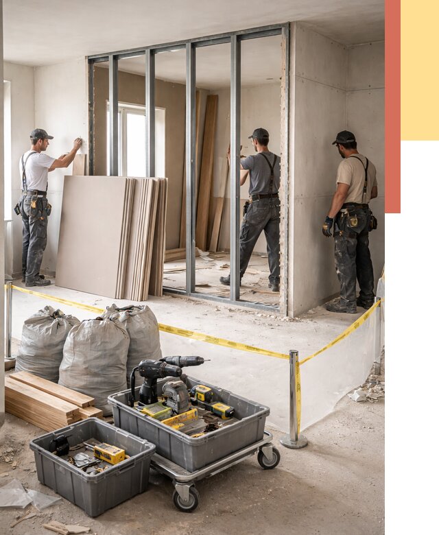 Перенос гипсокартонной перегородки в Щелково под ключ от 4681 руб. | Демонтаж и монтаж – ОТДЕЛОЧНИК-Щлк