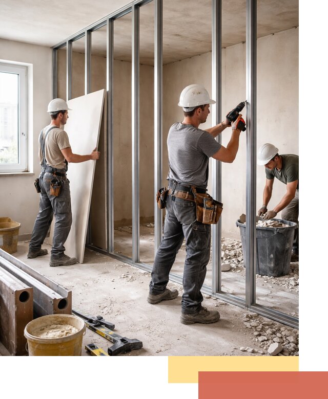 Перенос гипсокартонной перегородки в Щелково профессионально и быстро