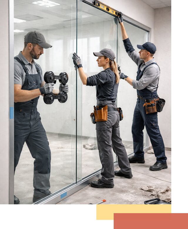 Профессиональный монтаж стеклянных перегородок в Щелково