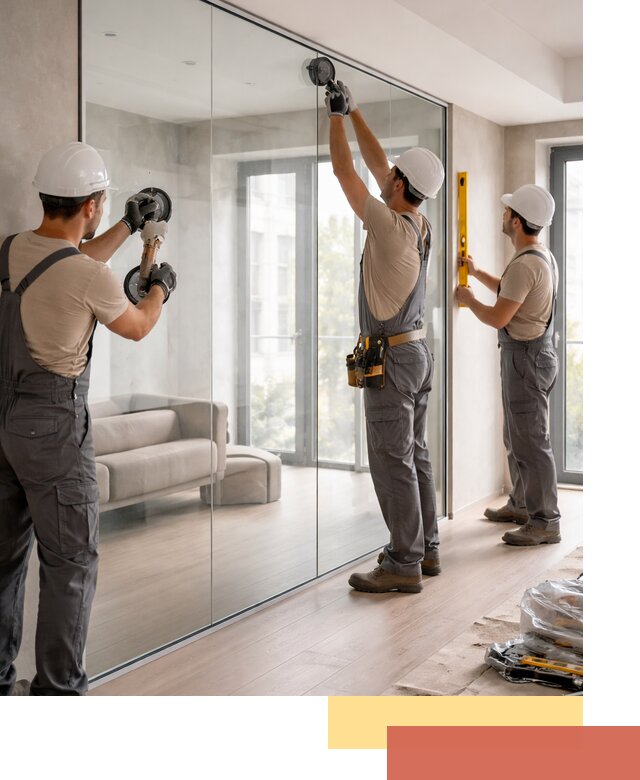 Перегородки из закаленного стекла в Щелково для офисов и квартир