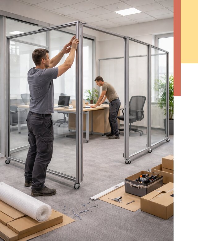 Мобильные офисные перегородки в Щелково от 13004 руб. — установка под ключ | ОТДЕЛОЧНИК-Щлк