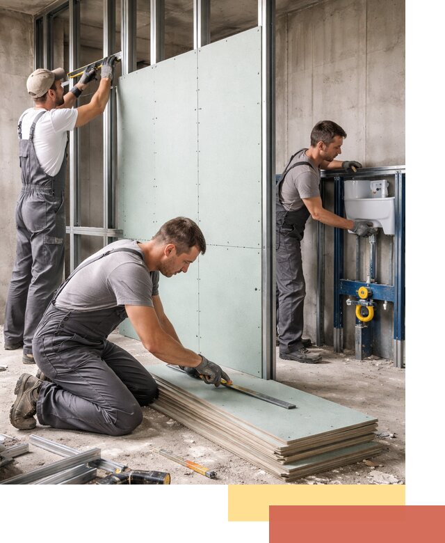 Монтаж и ремонт сантехнических перегородок в Щелково