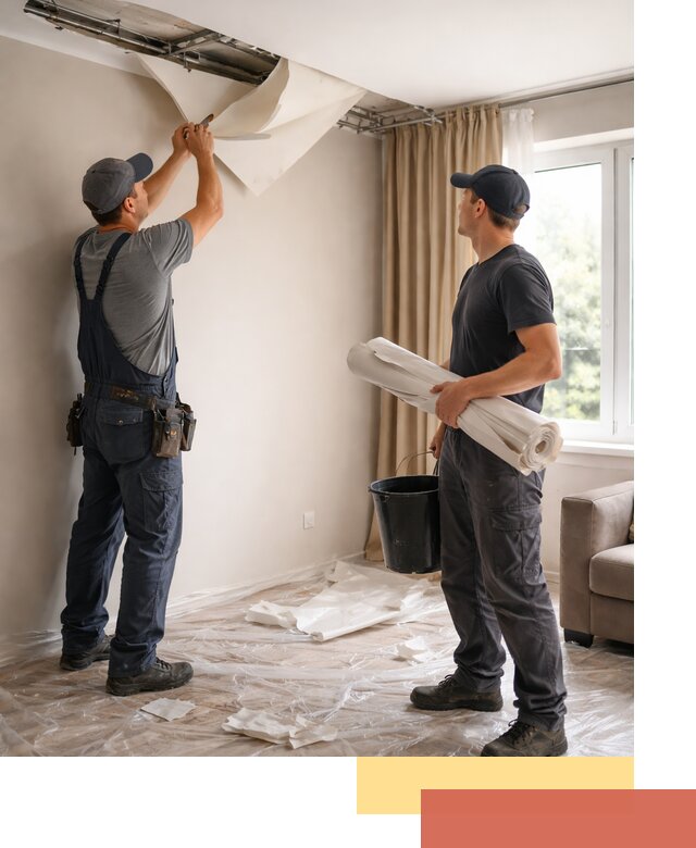 Демонтаж натяжного потолка в Щелково быстро и аккуратно