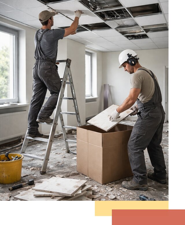 Демонтаж потолочной плитки в Щелково быстро и аккуратно