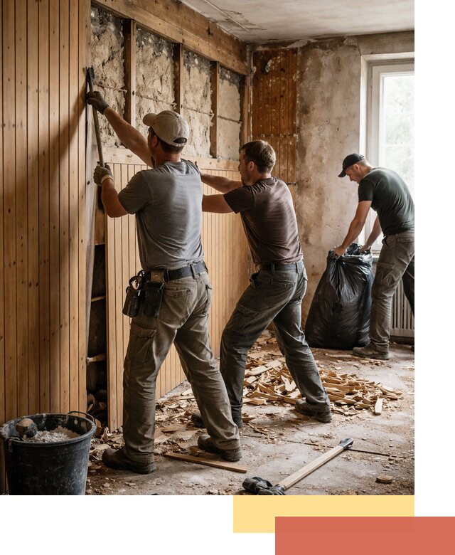 Демонтаж вагонки и вывоз материалов в Щелково