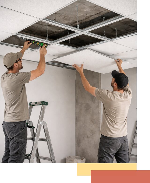 Монтаж потолка Армстронг под ключ в Щелково
