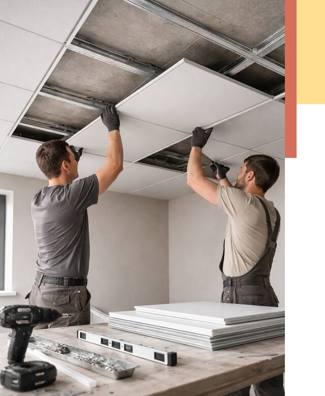 Монтаж кассетного потолка в Щелково от 4681 руб/м2 — установка и сборка | ОТДЕЛОЧНИК-Щлк