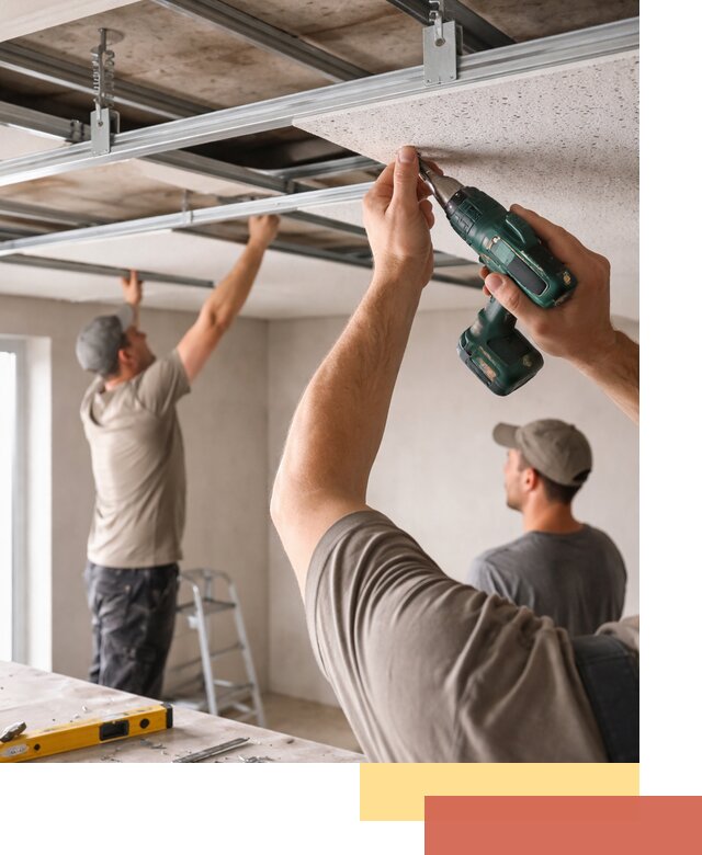 Монтаж акустического потолка в Щелково под ключ