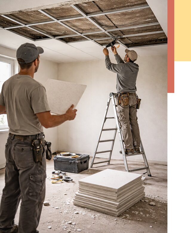 Замена плит подвесного потолка в Щелково от 1821 руб. быстро и недорого | ОТДЕЛОЧНИК-Щлк