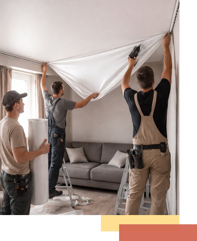 Монтаж сатинового натяжного потолка в Щелково качественно и быстро