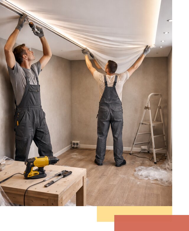 Монтаж натяжного потолка с подсветкой в Щелково цена и сроки