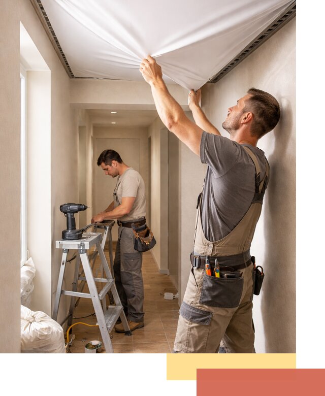 Монтаж натяжного потолка в прихожей в Щелково