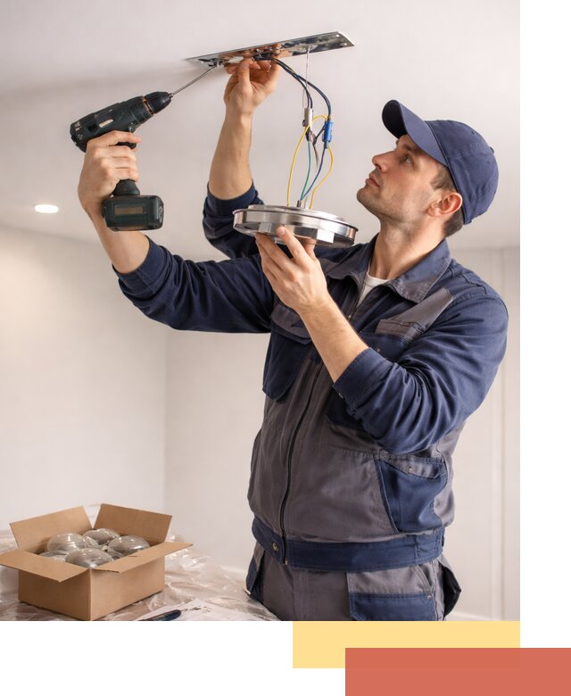 Установка люстры в натяжной потолок в Щелково