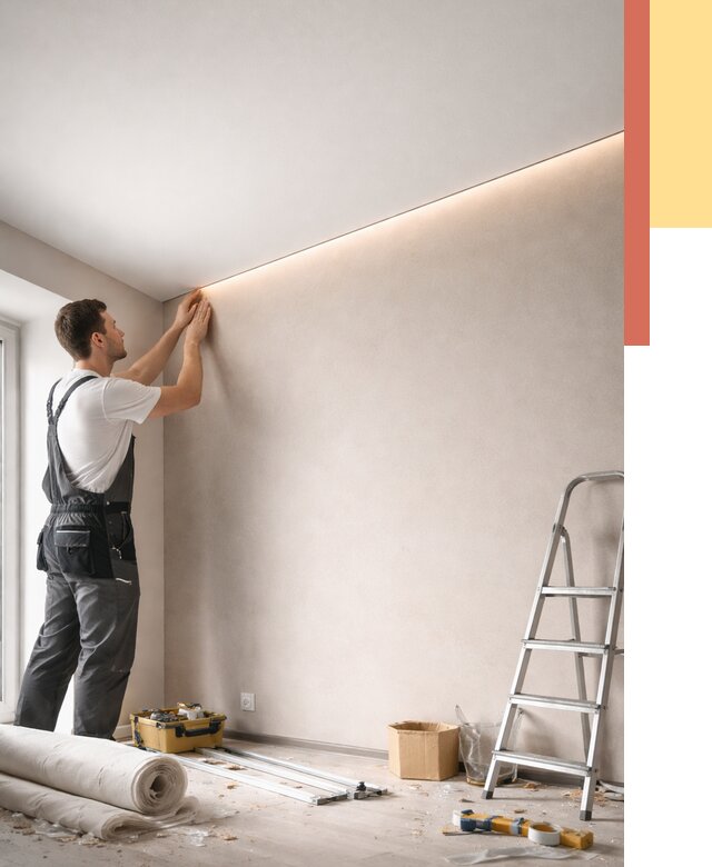 Теневые натяжные потолки в Щелково от 8530 руб. под ключ | ОТДЕЛОЧНИК-Щлк