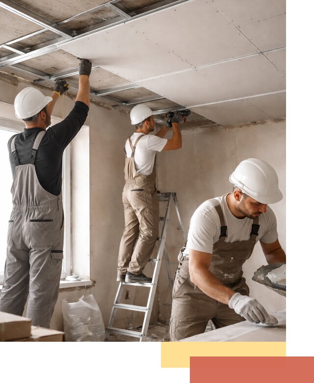 Одноуровневый потолок из гипсокартона в Щелково — монтаж и отделка