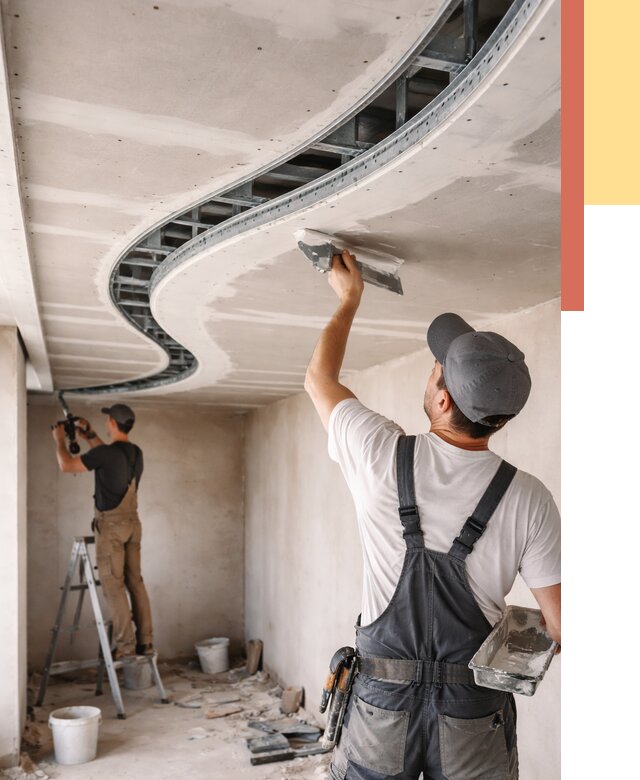 Криволинейный потолок из гипсокартона в Щелково от 2185 руб./м2 | ОТДЕЛОЧНИК-Щлк