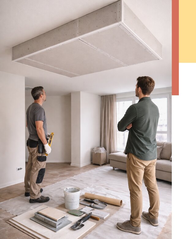 Короб на потолке из гипсокартона в Щелково от 2289 руб. — монтаж и услуги под ключ | ОТДЕЛОЧНИК-Щлк