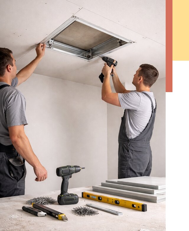 Установка люка в потолок ГКЛ в Щелково от 2601 руб. под ключ | ОТДЕЛОЧНИК-Щлк