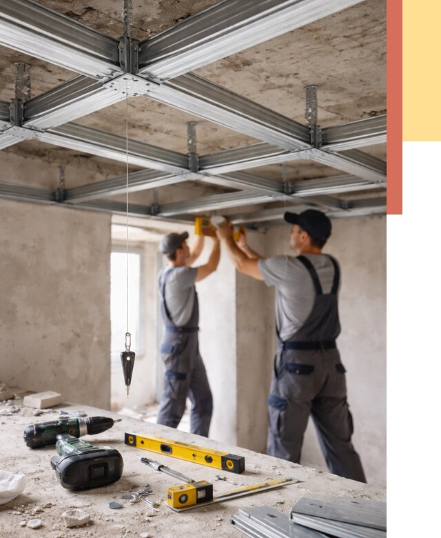 Монтаж каркаса потолка из профиля в Щелково от 4681 руб. — услуги ОТДЕЛОЧНИК-Щлк