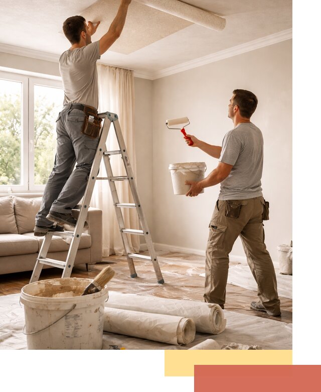 Поклейка обоев на потолок в Щелково — качественно и быстро