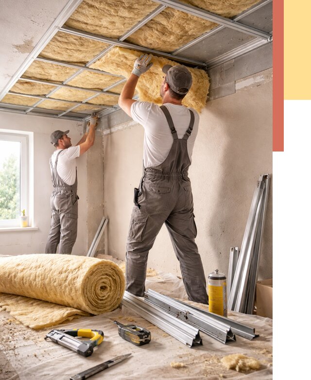 Утепление потолка в Щелково от 7490 руб/м2 — недорого, быстро, под ключ | ОТДЕЛОЧНИК-Щлк