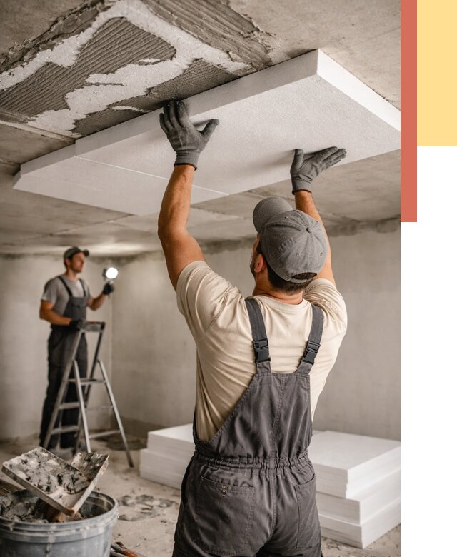 Утепление потолка пенопластом в Щелково от 4681 руб/м2 — недорого и быстро | ОТДЕЛОЧНИК-Щлк